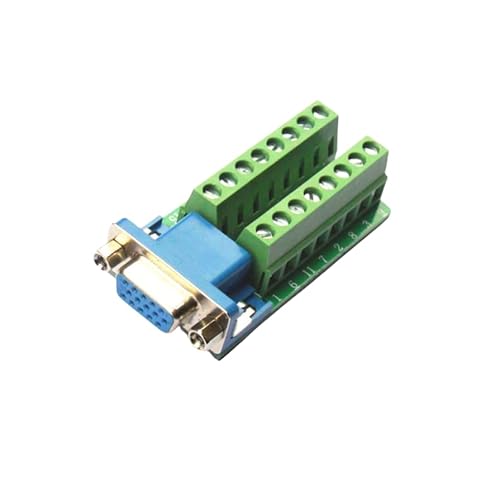 Luo Qiufa D-SUB DB15 Female 15-pin Jack Port to Terminal Breakout Board Connector, DR15 VGA