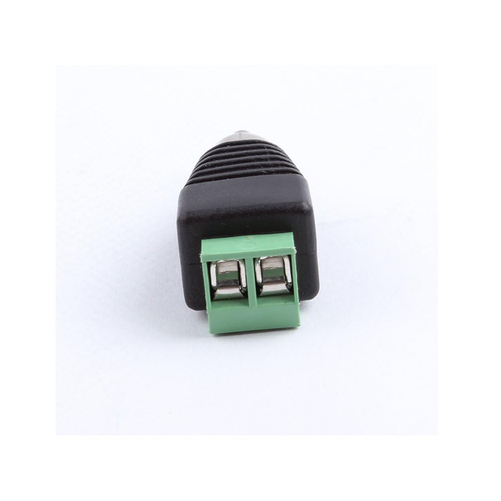 exgoofit RCA Male Plug to AV Screw Terminal Audio/Video Connector 10-Pack, RCA Plugs for Speaker Wire, Solderless Phono RCA Adapter