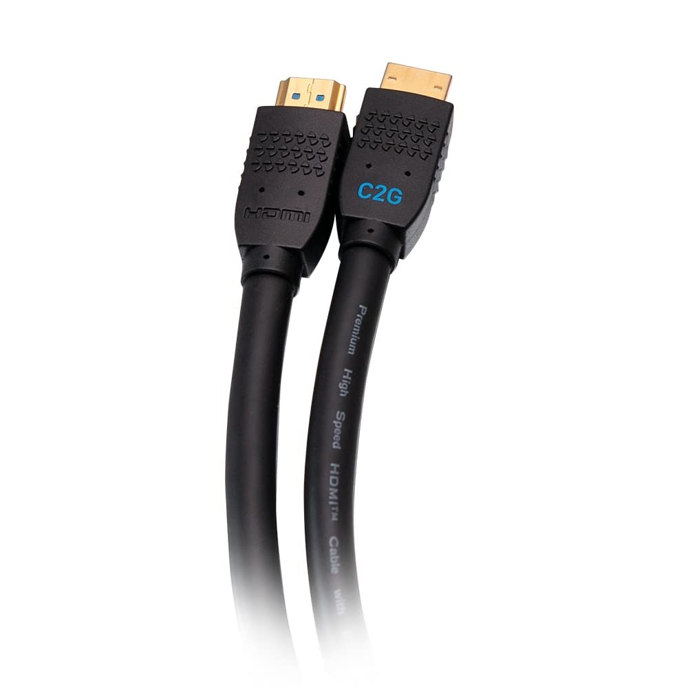 Legrand - C2G Ethernet Cable, 4k High Speed HDMI Cable, Black In Wall HDMI Cable, 60 hz HDMI Cable, 20 Foot HDMI Cable, 1 Count, C2G 50188