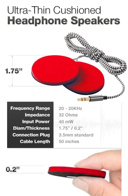 TOOKS Gen3 Upgrade or Replacement Headphones Featuring Ultra-Thin Cushioned Speakers | Fits All Audio Beanies and Headbands