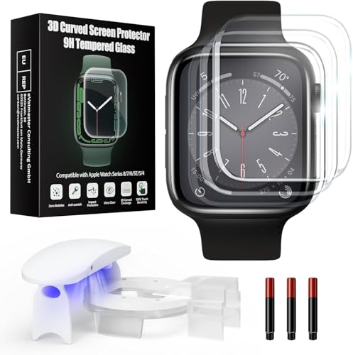 Kopration Screen Protector for Apple Watch Series 10 46mm,Tempered Glass Curved Full Coverage Watch Screen Protector, Bubble Free Screen Protector