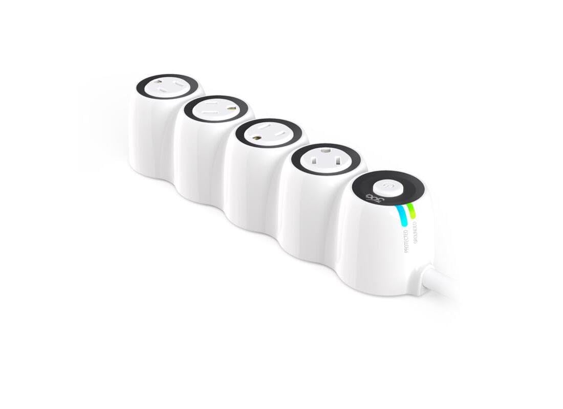 360 Electrical PowerCurve Power Strip, Extension Cord with Multiple Outlets, 4 Rotating Outlets, Outlet Extender 4 ft, Surge Protector Power Strip