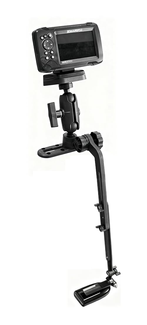 Strg Fish Finder Mount Kayak with Transducer Mounting Arm, Marine Electronics Mounts 1.5" Ball Universal Fish Finder Mount Base Compatible with Scotty