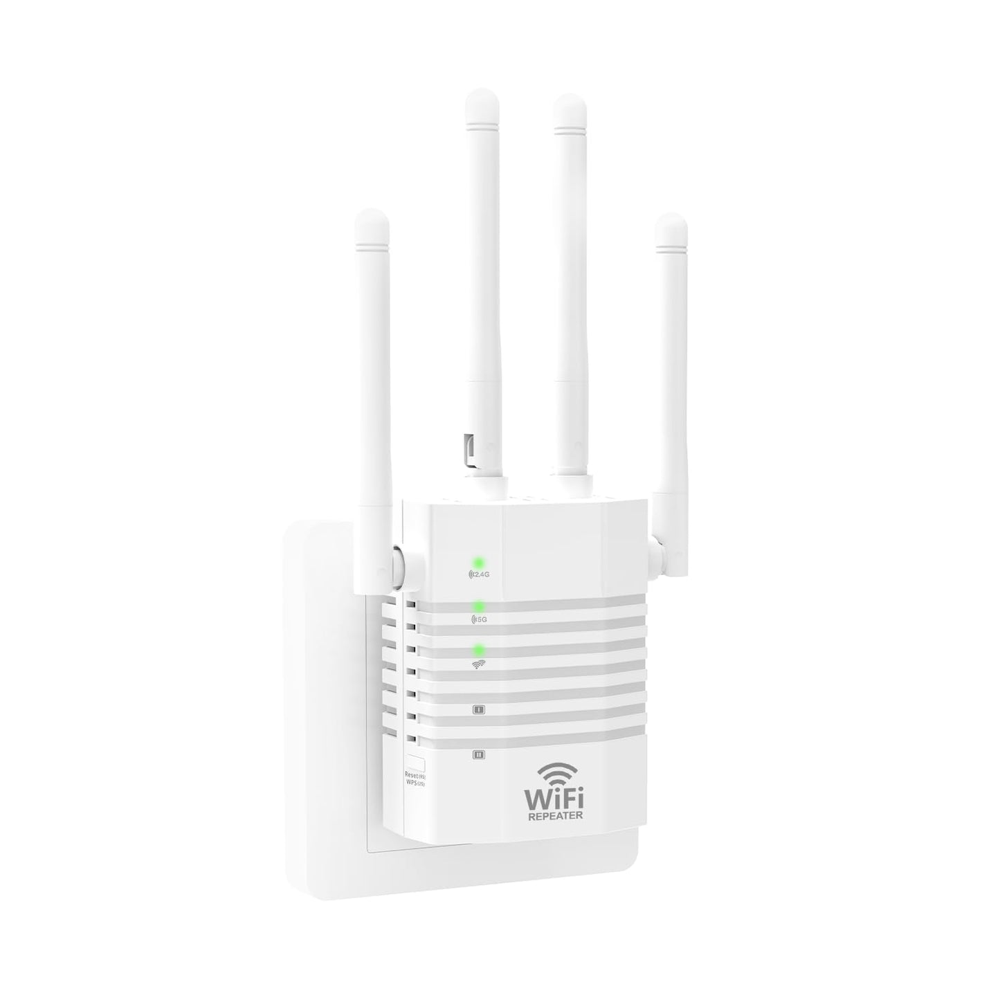 1-Tap Setup WiFi Extender, Dual Band 5GHz/2.4GHz WiFi Signal Booster, 12880 Sq.Ft WiFi Range Extender, 105 Devices Supported, Ethernet Port & High