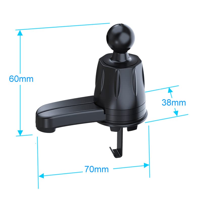 OCEANLOVE Car Air Vent Mount Holder Clip Replacement with Diameter 0.67inch ?17mm? Joint Ball Accessories Metal Hook ?Clip only,Holder is not Included