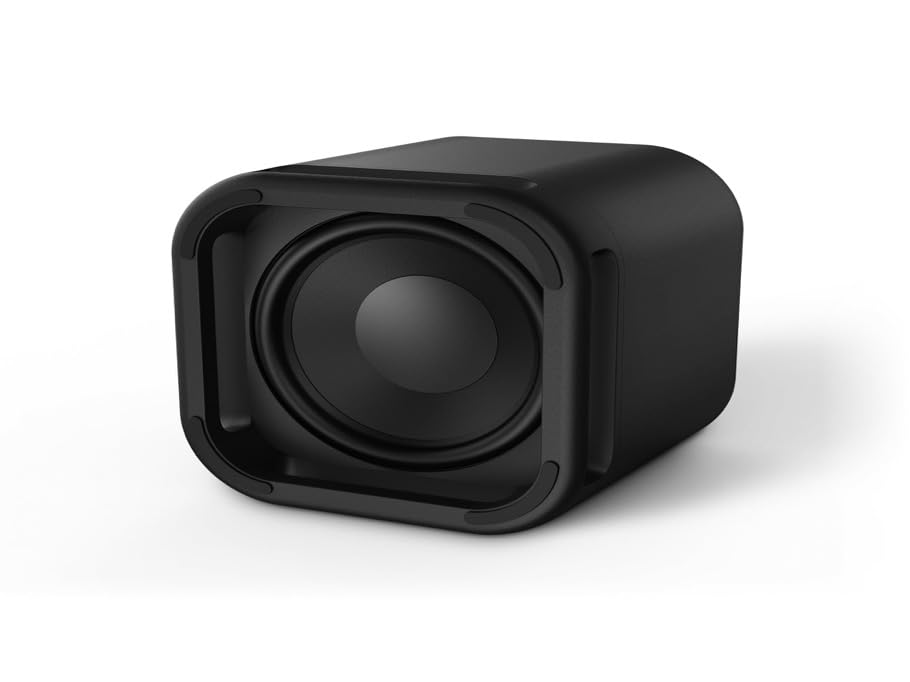 onn. Roku Wireless Subwoofer - 10" Driver with 150W Peak Power for Enhanced Home Theater Bass (Renewed)