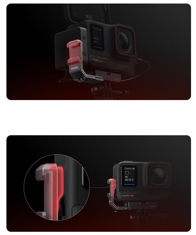 Coyktonty Adapter Camera Extension Bracket for Insta360 Ace Pro 2/Ace Pro/Ace, Aluminum Alloy Material Easy Installation, Connectable Fill