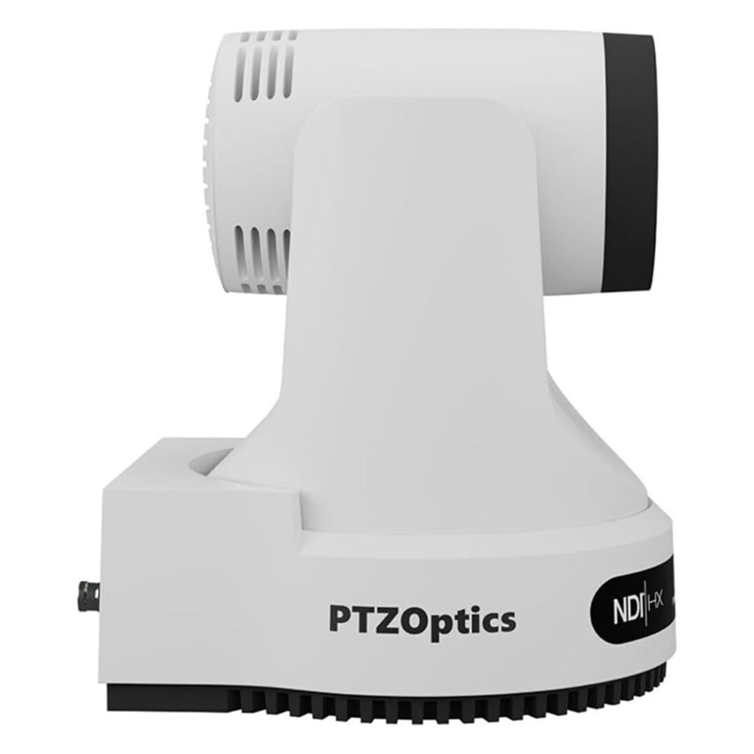 PTZOptics Move 4K 20x Auto-Tracking PTZ Camera with Built-in Tally Light, 3D Noise Reduction, and Advanced White Balance Modes (White)