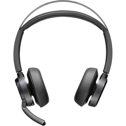 Poly (Plantronics Voyager Focus 2 UC Stereo Bluetooth USB-C-C Headset +USB-C/A Adapter (Microsoft Teams Certified) (9T9J6AA) Bundle Including: Goby…