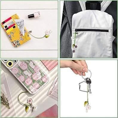 aoukoslt Cell Phone Strap Flower Phone Charm, Cute Keychain Lanyard String Charm, Car Keychain, Cell Phone Charms, Hanging Car Pendants Decor