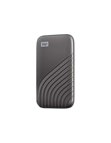 Western Digital 500GB My Passport SSD Portable External Solid State Drive, Gray, Sturdy and Blazing Fast, Password Protection with Hardware Encryption
