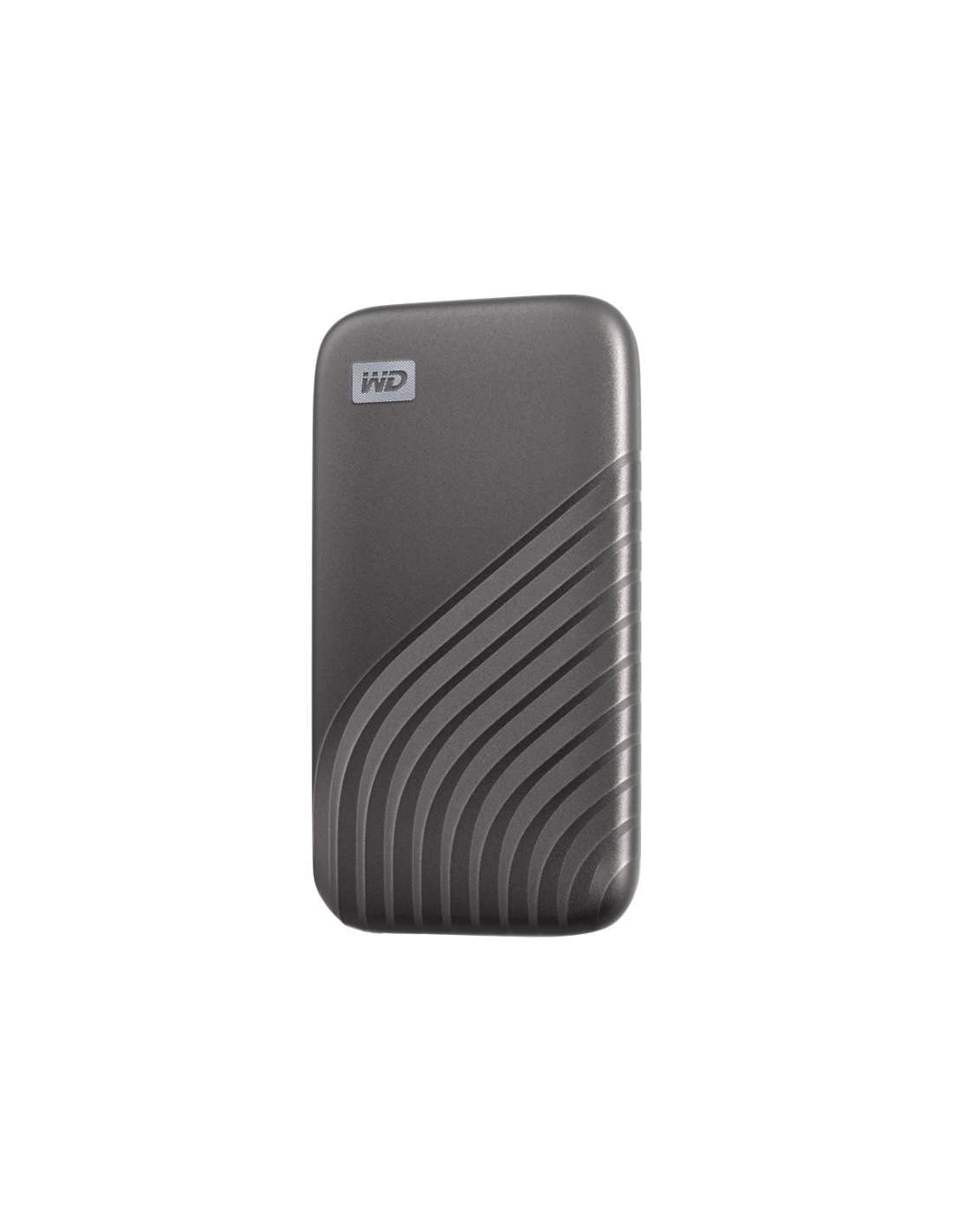 Western Digital 500GB My Passport SSD Portable External Solid State Drive, Gray, Sturdy and Blazing Fast, Password Protection with Hardware Encryption