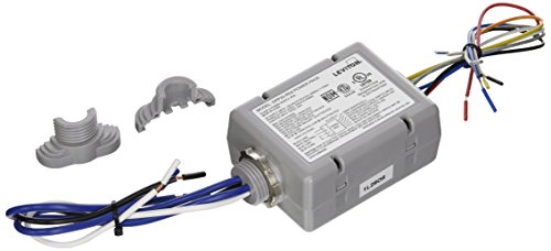 Leviton 20-Amp Super Duty Power Pack for Occupancy Sensors, Basic with Auto-On, Manual-On, Local Switch and Photocell Inputs, OPP20-RD4, Gray