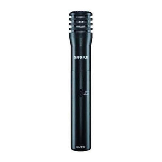 Shure SM137 Cardioid Condenser Microphone, Ultra-thin Diaphragm, Class-A Preamplifier, 15dB Pad, Low Self-Noise, XLR Connectivity, 20-Inch Microphone