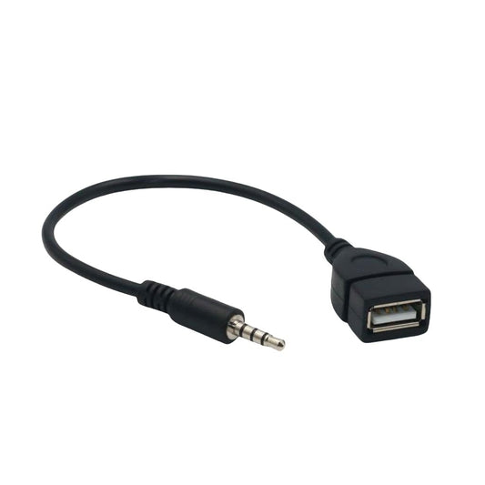 Lzzvibo Car AUX Audio Cable 3.5mm to USB Card Reader, OTG Audio Cable for Mobile Phones, USB Drives, and Car Use