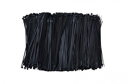 8-in, 1,000-Pack, 75-lb, Black, Standard Nylon Cable Tie