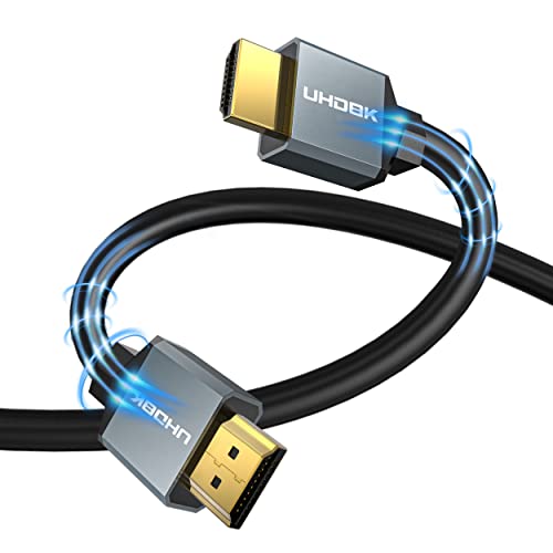DGHUMEN 8K HDMI Cable 3Ft- Ultra High Speed 48Gbps HDMI 2.1 Cable - Support 8K@60Hz, 4K@120Hz - Feature Dynamic HDR - HDMI Cables for Monitors, HDTV