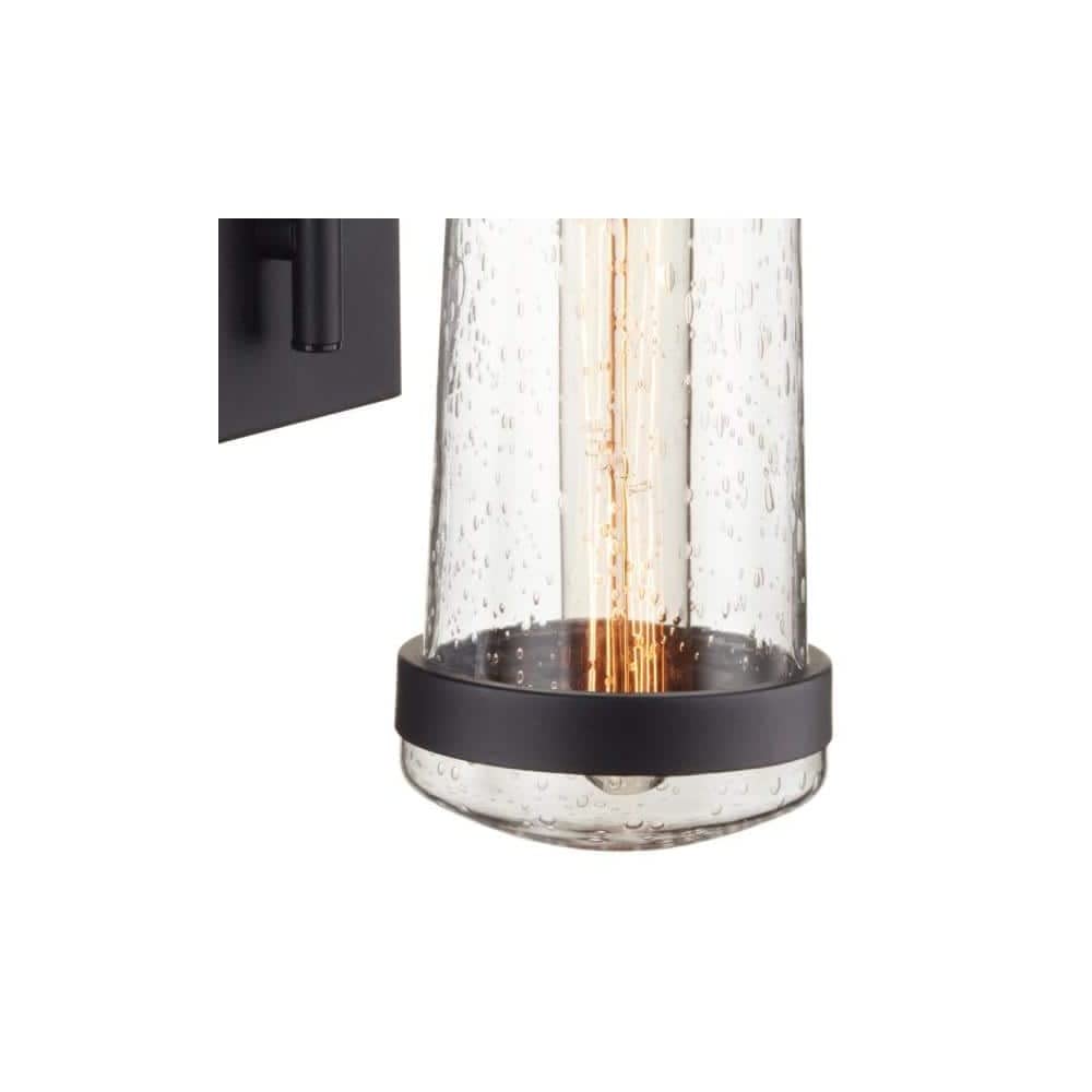 Globe Electric Vintage 1-Light Matte Black Bennett Wall Sconce