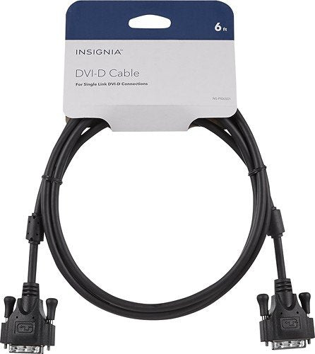 Insignia - 6.5' DVI Cable - Black