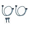 okgear Premium SATA III Round Cable 6GB/s Right Angle to Right Angle for SATA HDD, SSD, CD Driver, CD Writer - 18 inches, Blue (2-Pack)