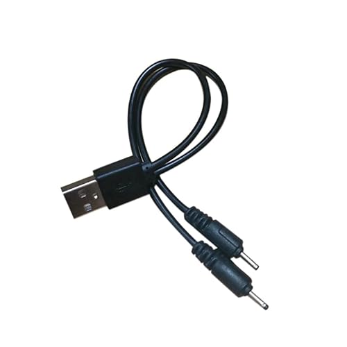 myfole DC 2.0mm USB Dual Plugs Charger Cable Cord Compatible with HBQ i7 i7s,TWS Earbuds, LY04,Mini S530/S570/Q13 Wireless Bluetooth Headphones
