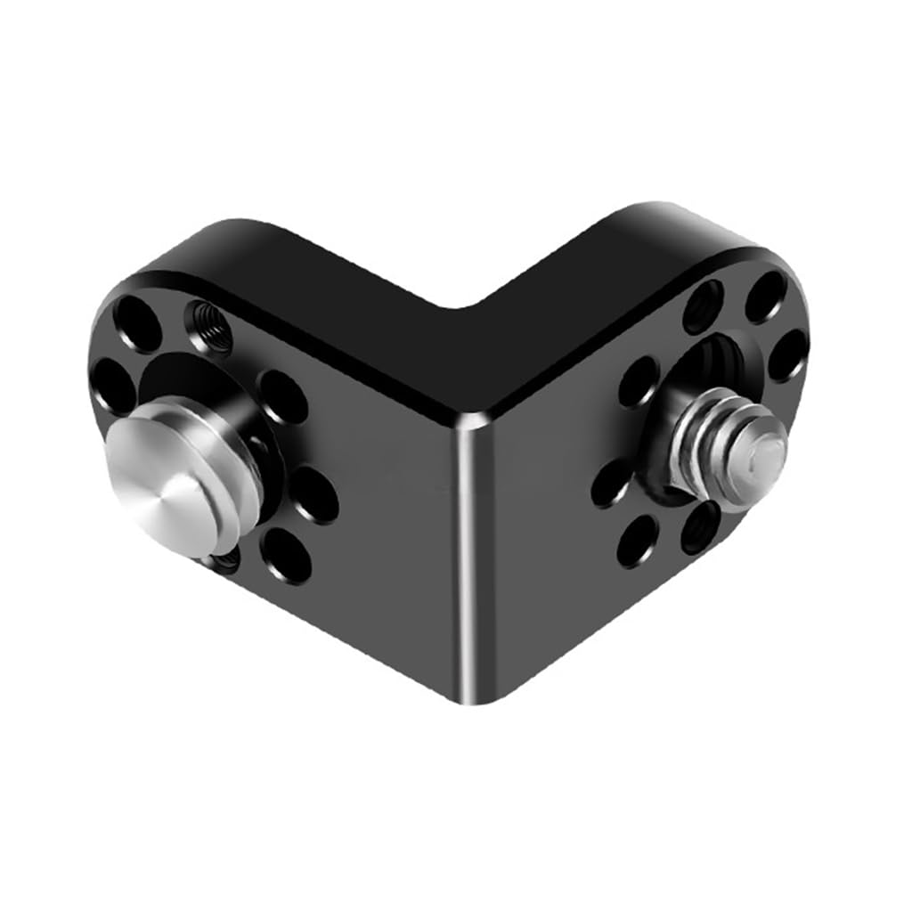 NovelGoal Right Angle Expansion Video Monitor Support Bracket with 1/4 "3/8" Screw Locating Pins for Tripod Head Adapter Mount for Camera Cage