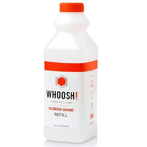 WHOOSH! Electronic Screen Cleaner Refill, 32.1 fl oz | Screen Cleaning Liquid Refill designed for Pro Premium Screen Cleaner, Eco-Friendly, Safe