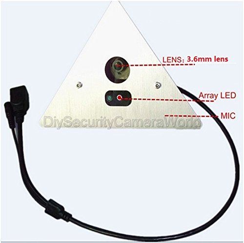 DIYSecuritycameraworld H.264 1920x1080P 2.0MP IP Network NightVision Corner Mountable Camera 12VDC Support Audio P2P, Mobile Phone View. Prefect