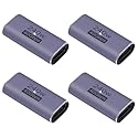 JUZITAO 4PCS 240W USB C Coupler, USB Type C Female to Female Fast Charging Adapter Extender with PD 240W Charging 8K @60Hz Video 40Gbps High Speed…