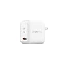 66W GaN Wall Charger with 2 Type C and 1 USB A Ports, Fast USB C Charger Block, Compact Charging Power Adapter for MacBook