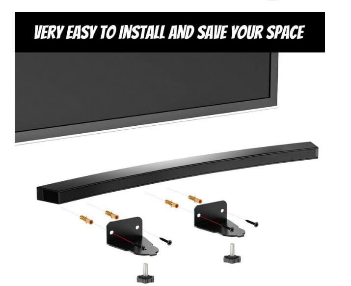 Coyktonty Metal Wall Mount Bracket for Samsung Curved Soundbar AH61-03943A Speaker,Wall-Mounted Sturdy Metal Mount ?1 Pair?