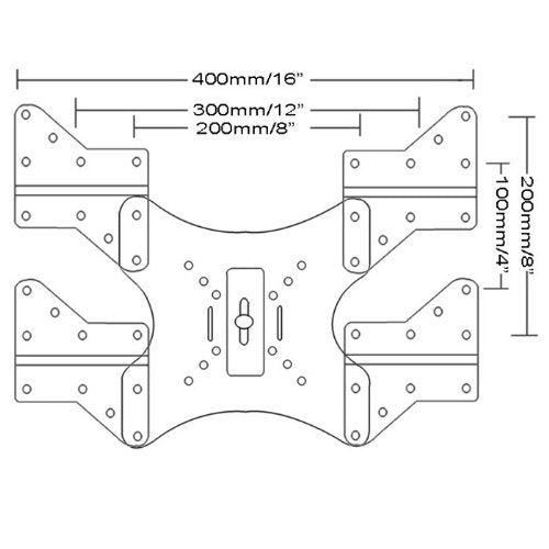 VideoSecu Full Motion TV Wall Mount Bracket with Swing Out Articulating Arm for 23" - 47" LCD LED Plasma TV Fit VESA 400X400 400x200 300X300 200X200