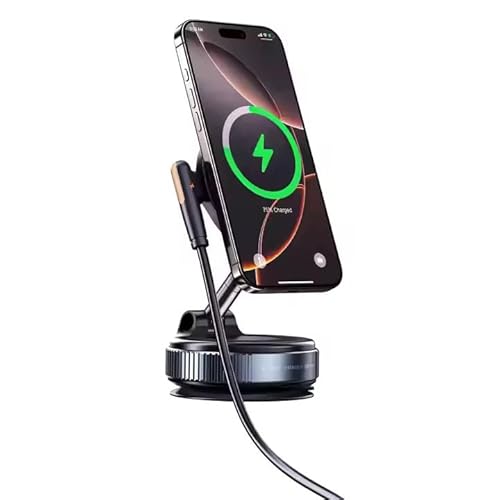 FLOBBER Vacuum Magnetic Phone Holder for Car 360° Adjustable Magsafe Car Mount - Compatible All Smart Device Phone Mount, Secure GPS & Call, Magsafe