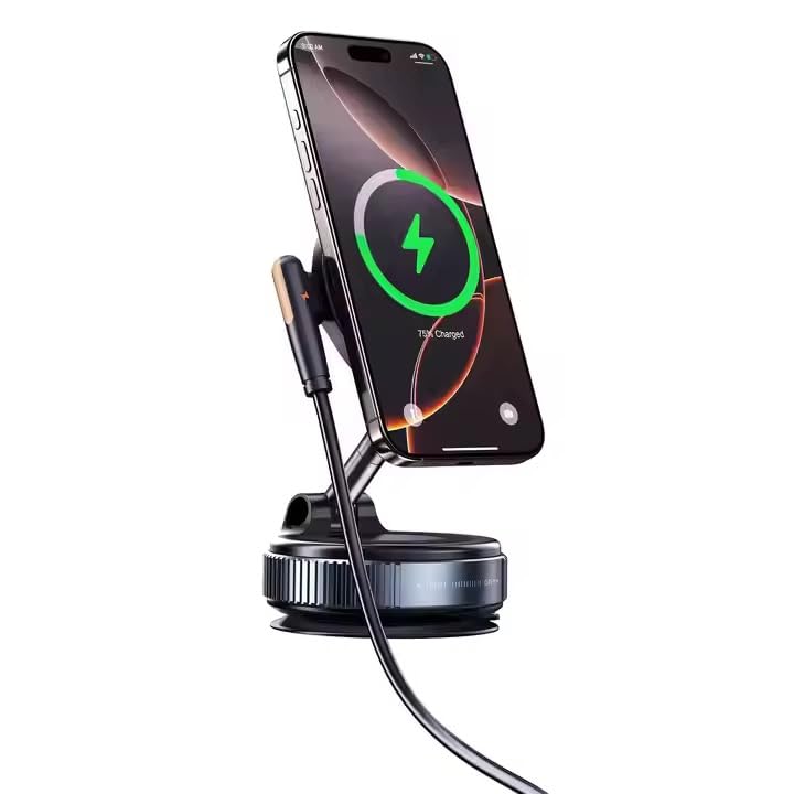 FLOBBER Vacuum Magnetic Phone Holder for Car 360° Adjustable Magsafe Car Mount - Compatible All Smart Device Phone Mount, Secure GPS & Call, Magsafe