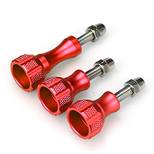 SLFC 3 Pcs Aluminum Alloy Thumbscrews for GoPro Hero 2018, GoPro Fusion, GoPro Hero 8/7/6/5/4/3/2/1 and DJI Osmo Action, 8 Colors, Very Durable