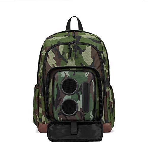 Super Real Bluetooth Speaker Backpack with 20-Watt Speakers & Subwoofer for Parties/Festivals/Beach/. Rechargeable, Works with iPhone & Android