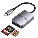 FORIDA Aluminum 2-in-1 SD/Micro SD Card Reader USB C, 190MB/s High-Speed, Dual Card Simultaneous Read & Transfer, Compatible with iPhone 15/16/17
