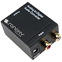 SANOXY Analog to Digital Audio Converter Adapter - RCA to Digital Coaxial and Toslink - 2-Channel LPCM Audio - 48 KHz Sampling Rate