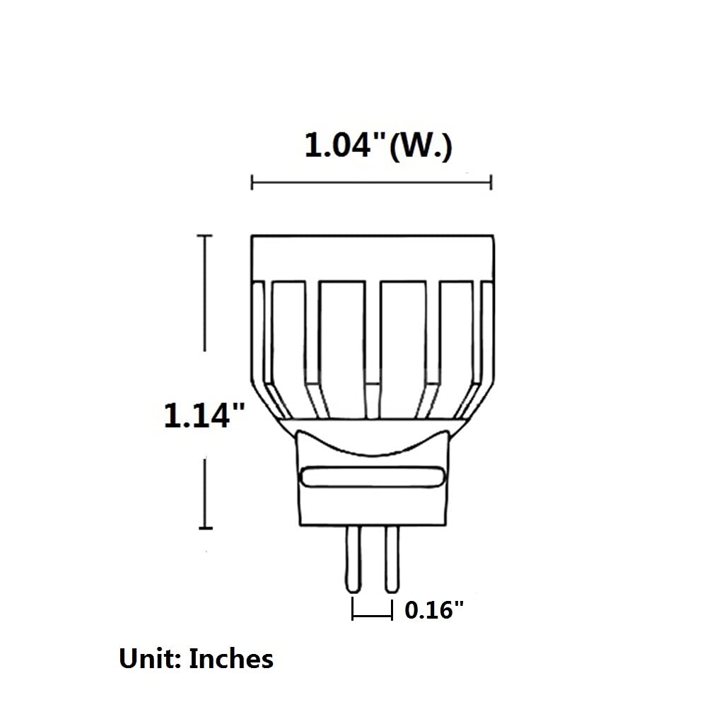 Arrownine MR8 Led Bulb 2.5W Equivalent to 20W Halogen Bulb 9-17V Aluminum