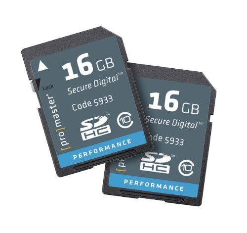 Promaster 16GB SDHC Class 10 Memory Card (Performance) 2-pack