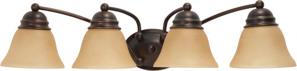 Nuvo Lighting 60/1273 Traditional Four Light Vanity from Empire Collection in Bronze/Dark Finish
