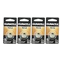 DURACELL 1632 Lithium Coin Battery Pack of 4
