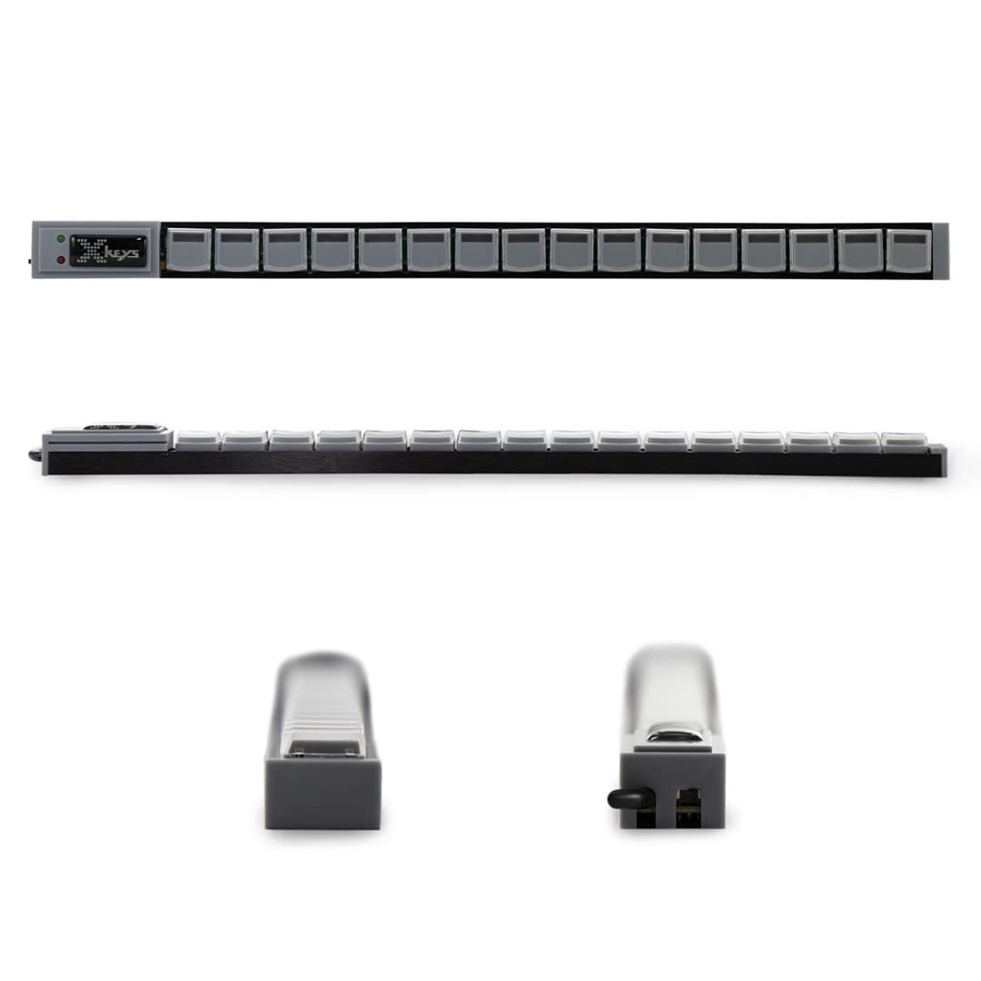 X-keys USB Programmable KVM Keypads and Keyboards (16 Key, Gray)