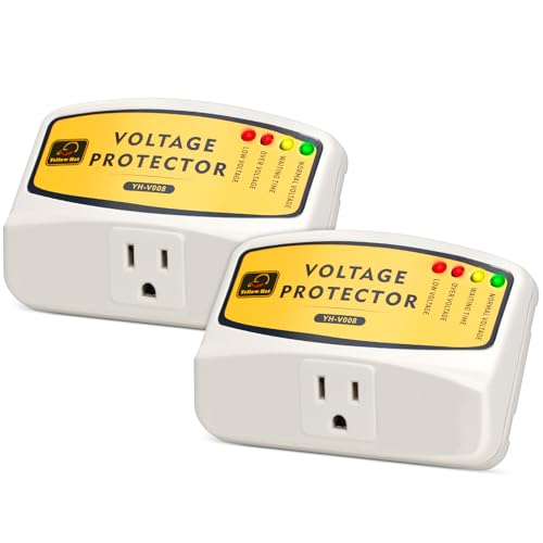 Voltage Protector 120V 12A 1440W, Single Outlet Surge Protector for Refrigerator, Water Heater and Home Appliance ect (2 Packs)