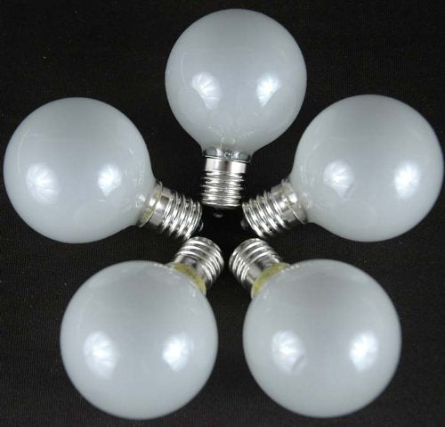 Novelty Lights Incandescent G50 Globe Replacement Bulbs, E17, 25 Pack
