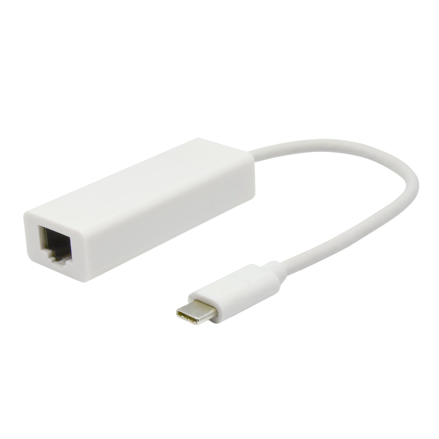 White USB-C to Gigabit Ethernet Network Adapter, USB 3.1-10/100/1000Mbps Speed