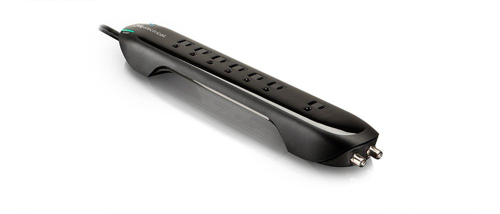 360 Electrical 360322 Agent Surge Protector with 7 Outlets, 1 Adapter Spaced, 6' Cord, Coax