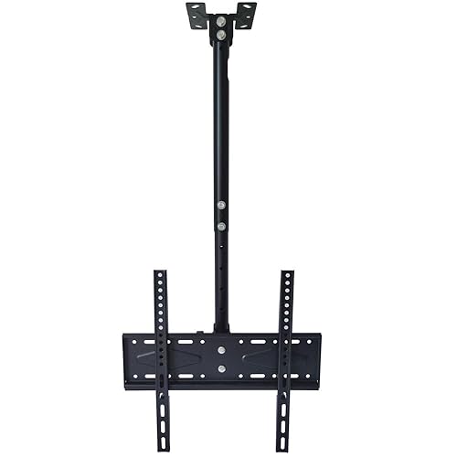 Yuarisx Ceiling TV Mount Adjustable Bracket Fits Most Plasma Flat Screen Display LED LCD OLED TVs 26 to 55 inch, Mounting Holes 400x400mm