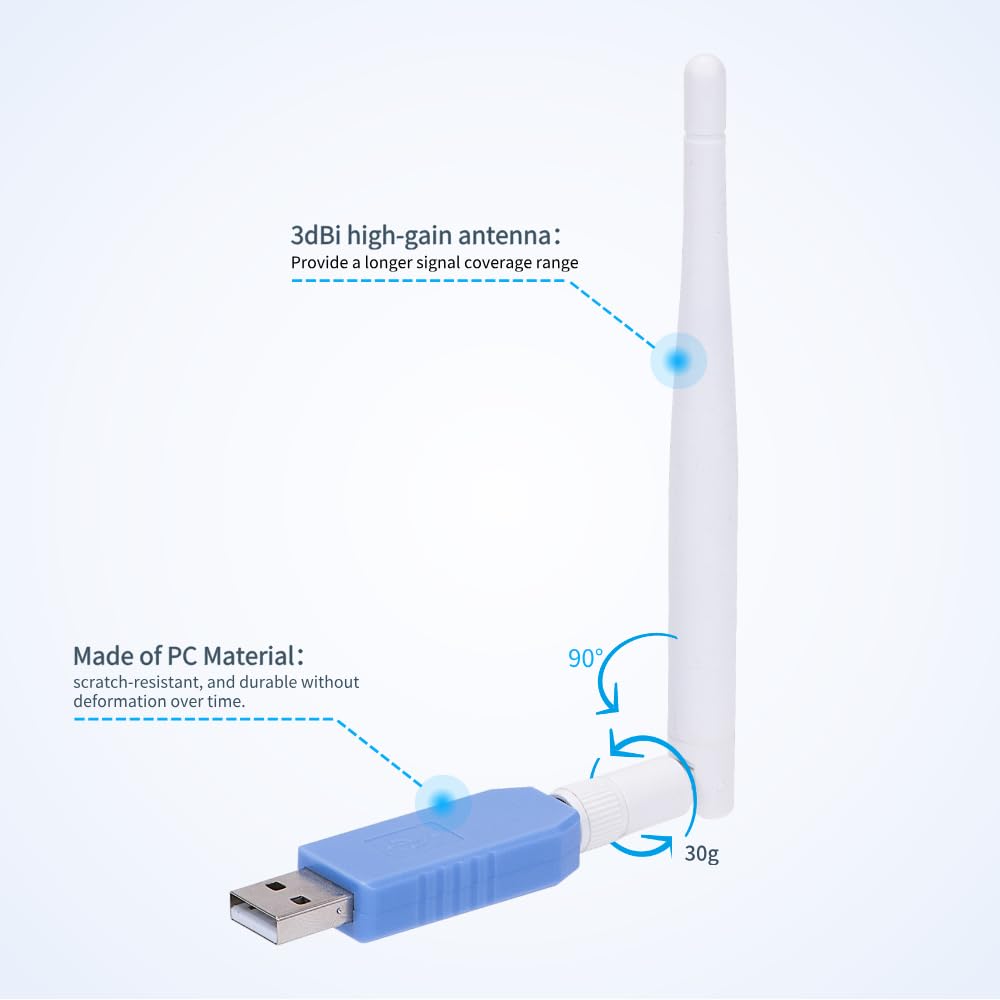Smaller Size Zigbee 3.0 USB Dongle Gateway, Work with Home Assistant Zigbee2MQTT, EFR32MG21 Universal USB Gateway with Antenna, Wireless Zigbee