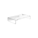 Kantek Acrylic Computer Monitor Stand with Keyboard Storage, Holds up to 50 Pounds, 21.25" x 11.9" x 3.4", Clear